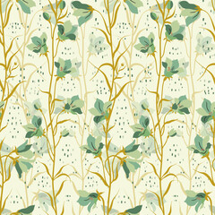ditsy abstract seamless vector floral pattern with delicate flowers