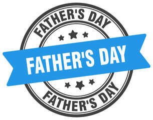 father's day stamp. father's day label on transparent background. round sign