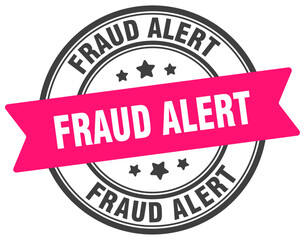 fraud alert stamp. fraud alert label on transparent background. round sign