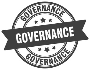 Fototapeta premium governance stamp. governance label on transparent background. round sign