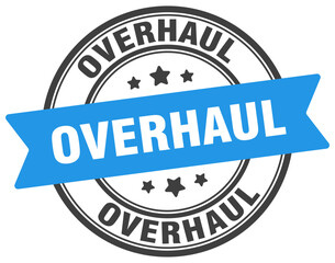 overhaul stamp. overhaul label on transparent background. round sign