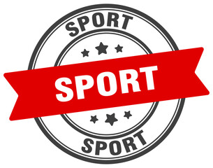 sport stamp. sport label on transparent background. round sign