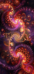 Abstract Fractal Kaleidoscopic Mobile Wallpaper, Amazing and simple wallpaper, for mobile