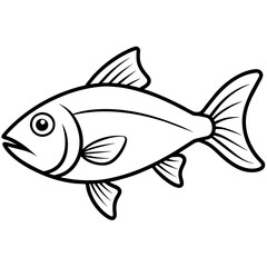 illustration of a fish logo icon vector fills