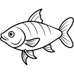 illustration of a fish logo icon vector fills