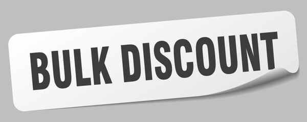 bulk discount sticker. bulk discount label