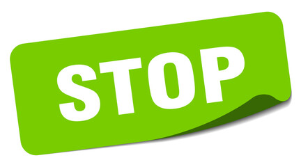 stop sticker. stop label