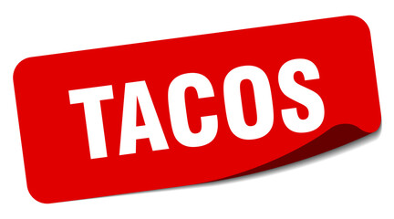 tacos sticker. tacos label
