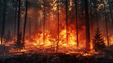 A Catastrophic Forest Wildfire