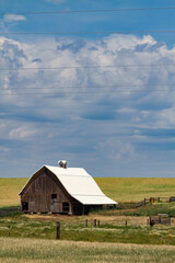 hay barn in rural eastern washington near Pullman on the Palouse Prairie 