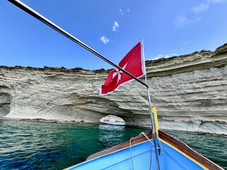 Malta flag in the wind. Sunny day - 784658777