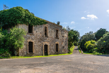 Fototapeta na wymiar Scenic with view near the Montagna Spaccata Sanctuary in Gaeta, Lazio, Italy.