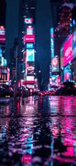 Neon Cityscape at Night, Amazing and simple wallpaper, for mobile