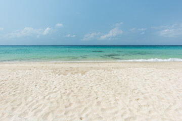 Beautiful beach and tropical sea, Wave of the sea on the sand beach - 784660585