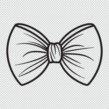 recommend clip art: Bow tie line art for kids coloring book, black vector illustrati
