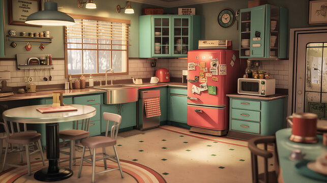 Retro Charm: A Cozy 1980s Kitchen
