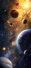 Space Odyssey Landscape Exploration Scene, Amazing and simple wallpaper, for mobile