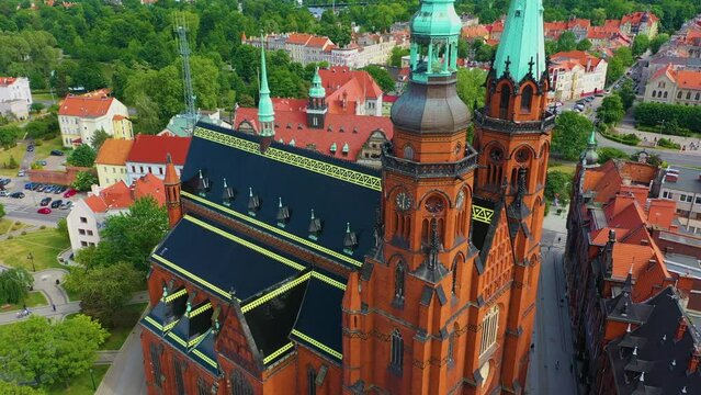 Peter And Paul Cathedral Legnica Katedra Piotra I Pawla Aerial View Poland