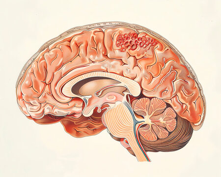 human mind through a vintage inspired depiction of the brain illustrations