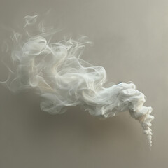 Full frame of white smoke cloud floating on the ground on a black background.