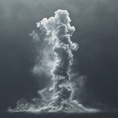 Full frame of white smoke cloud floating on the ground on a black background.