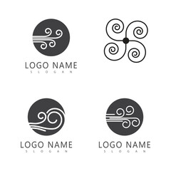 Wind logo vector symbol design