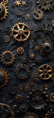 Steampunk Machinery Background Rotation, Amazing and simple wallpaper, for mobile