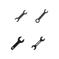 Wrench logo vector flat symbol design