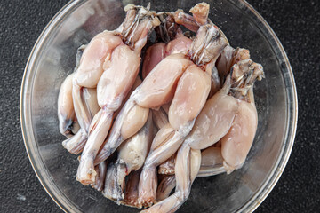frog leg food meat french cuisine fresh cooking appetizer meal food snack on the table copy space food background rustic top view