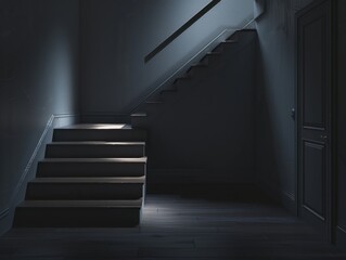 Dark Room With Set of Stairs 