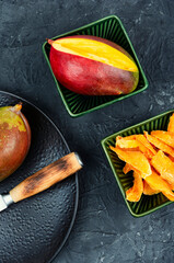 Raw organic dried mangos. - 784671527