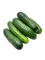 Pile of cucumbers on a transparent background.