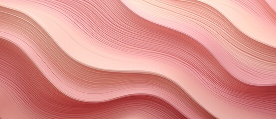 Abstract background of curved lines in pink colors. 3D rendering.