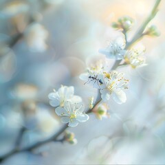 Serene Spring: Softly Blurred Pastels with Gentle Floral Macro