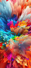 Vibrant Technicolor Explosion Background, Amazing and simple wallpaper, for mobile