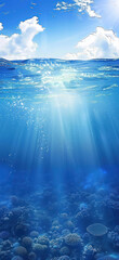 Enchantment of Underwater Shimmer Scene, Amazing and simple wallpaper, for mobile