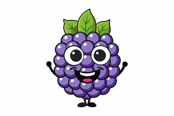 blackberry food vector illustration