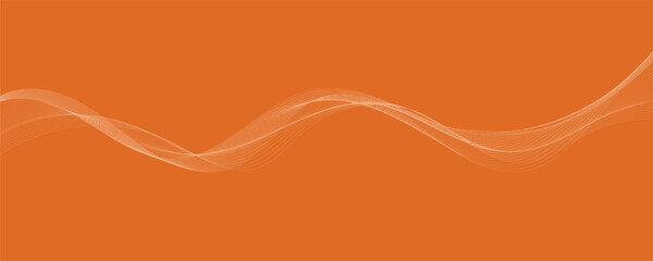 Modern stylish dynamic orange wave background. Vector illustration. EPS10
