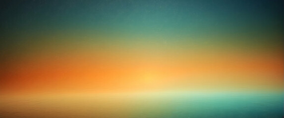 This image represents a tranquil scene as it blends splendid orange and blue hues across the horizon in an abstract and gradient style - obrazy, fototapety, plakaty