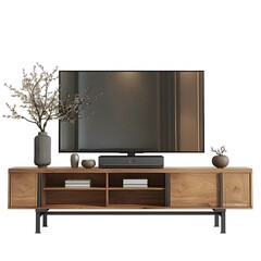 Transparent Elegance: Modern Living Room TV Cabinet