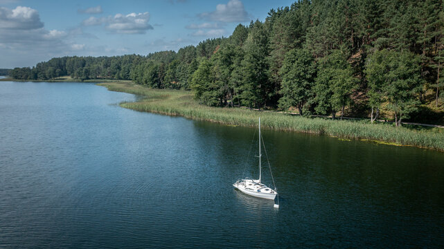 Yacht in the lake