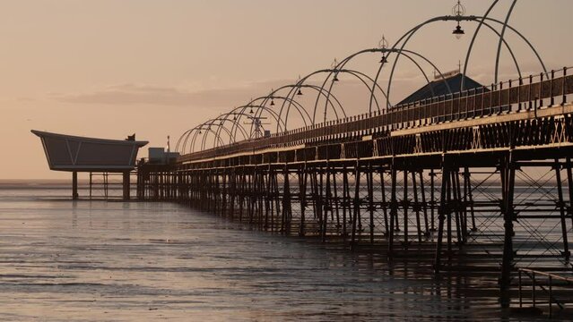 Southport pier at sunset