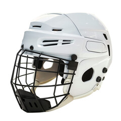 Fototapeta premium Ice hockey helmet mockup with wire cages on isolated background