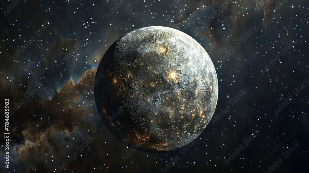 Wall mural planet mercury generative ai