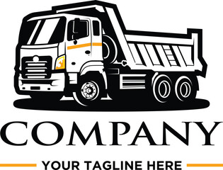 dump truck template logo design © Mukhamad