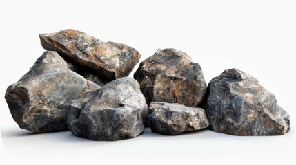 Fototapeta premium rocks on white background generative ai