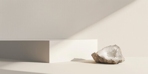 a tiny, delicate geode, ideal for use in educational geology content or as a subtle, artistic backdrop for design projects.