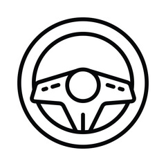 car steering wheel icon line design vector 