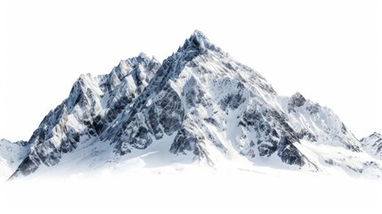 Obraz premium snowy mountains on white background generative ai