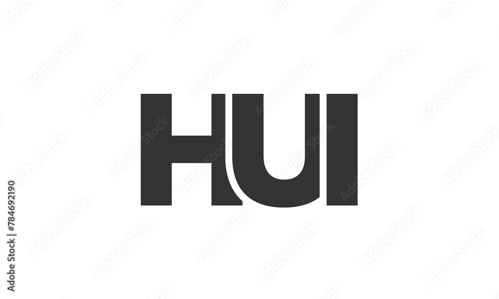Fototapete hui logo design template with strong and modern bold text. initial based vector logotype featuring s